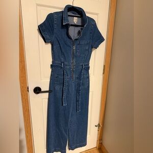 NWT Maeve The Colette Denim Jumpsuit with Belt - Size 10